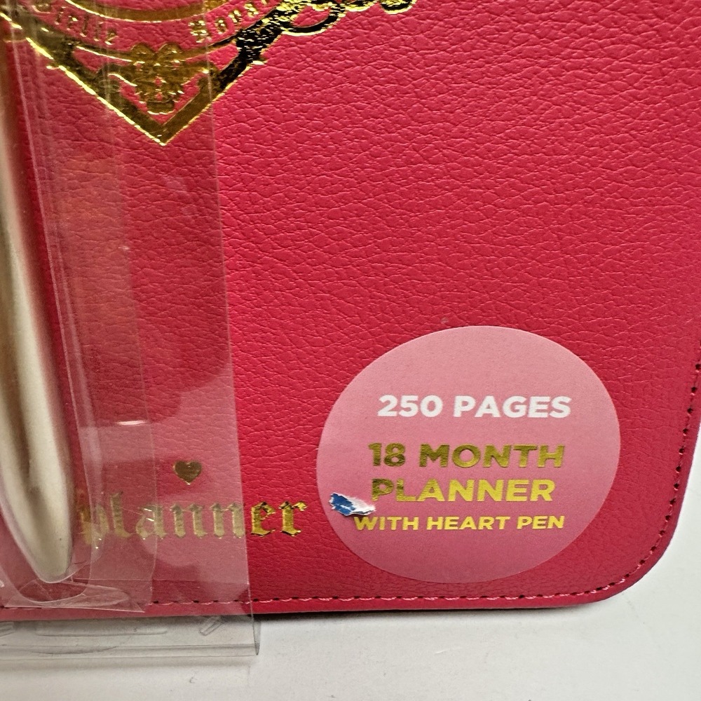Juicy Couture 2026-2027 Zip Planner Journal Pink Heart Pen 18 Month New - Picture 6 of 12